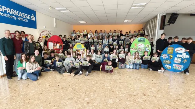Verleihung von 100 Urkunden an die sehr engagierten Schüler am Projekt „Regenwald der Österreicher“ am Gymnasium in Köflach | Foto: Gymnasium Köflach