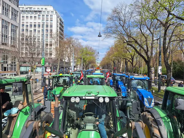 Rund 2.000 Bäuerinnen und Bauern demonstrierten für eine "bessere Zukunft" in Wien.  | Foto: Sebastian Bauer