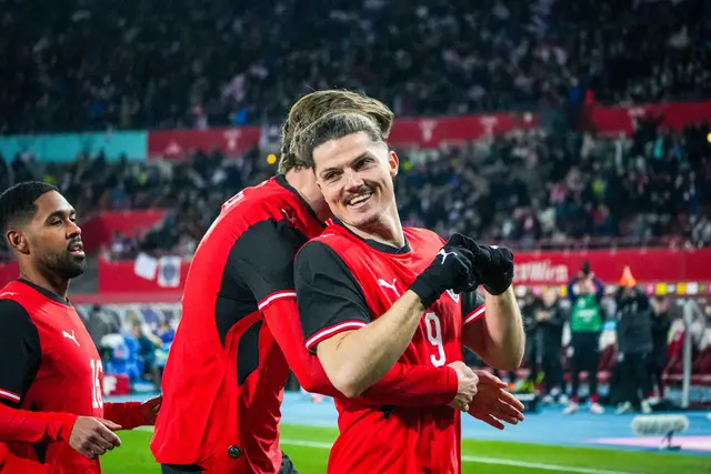 Sabitzer nach dem Führungstreffer. | Foto: APA-Images / Pressefoto Scharinger / Daniel Scharinger