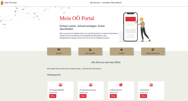 Neue Online-Seite für Förderanträge und Verwaltungsanliegen