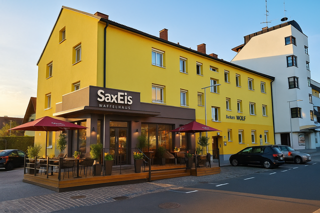 So soll das SAX-Eis Waffelhaus in Feldkirchen mit Postpartner nach Fertigstellung aussehen. Neben süßen und pikant gefüllten Waffeln gibt es ein Eisangebot mit bis zu 50 Sorten. Das Frauenbeschäftigungsprojekt ermöglicht damit bis zu zehn Frauen einen Wiedereinstieg in das Berufsleben | Foto: privat