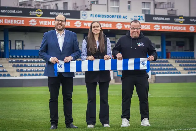 Der FAC startet mit einer Frauenfußball-Abteilung. Am Bild (v.l.n.r): FAC-Vorstand Gerald Lehner, sportliche Leiterin Melanie Hörhager und Team-Manager Markus Kosazky. | Foto: FAC