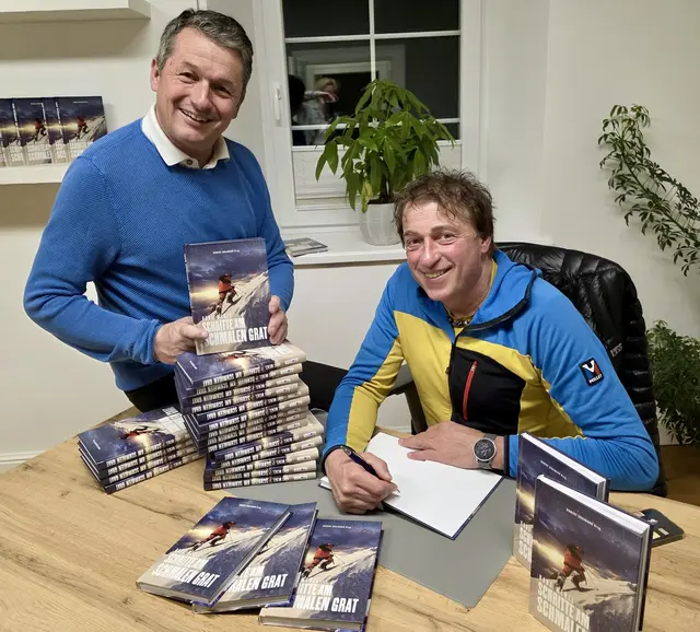 Autor und Biograf Robert Graimann mit Höhenbergsteiger Hans Wenzl | Foto: PR Creative