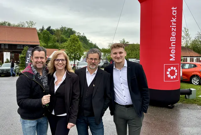 Ein starkes Team: Grottenhof GF Julian Gigler mit Manfred Plansak und Karin Stromberger sowie Bernd Pratter. | Foto: B. Gady