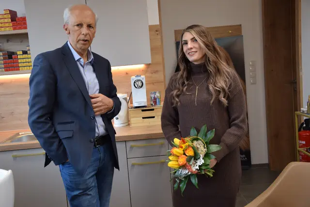 Bgm.Bernd Hermann im Gespräch mikt Melanie Jauk | Foto: MeinBezirk/Josef Strohmeier