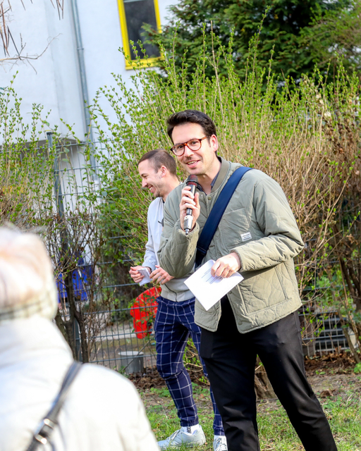 Bezirksvorsteher Michael Luxenberger (Grüne) informierte über aktuelle Stadtplanungsthemen. | Foto: Mobilitätsagentur/Christian Fürthner