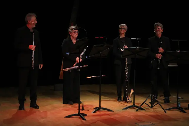 Gerald Kleinburger, Petra Schirgi-Pirkwieser, Birgit Schwaiger und Peter Forcher (v.l.) sind 4 auf dem Holzweg und gaben ein Konzert im Europasaal Weiz. | Foto: Josef Hofmüller