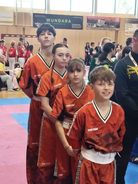 Matyas Salga, Lena Kreiner, Magdalena Fahrner und Maximilian Hutter. | Foto: Kickbox Club Rohrbach