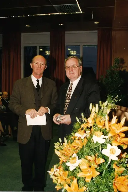 Ehemaliger WKO-OÖ-Präsident Kurt Kaun und ehemaliger WKO-Bezirksobmann Fritz Weißengruber. | Foto: WKO Perg