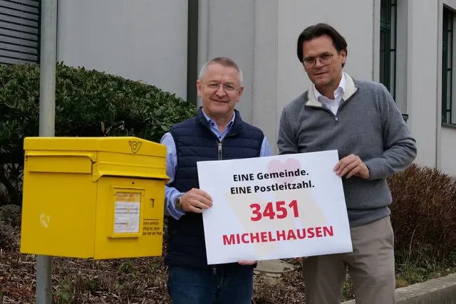 v.l.n.r. Vize-Bgm. Eduard Sanda, Bgm. Bernhard Heinl | Foto: Marktgemeinde Michelhausen