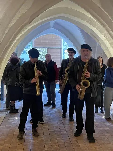  „Saxfrontal“ sorgten für den Sound  | Foto: Josef Goldhofer