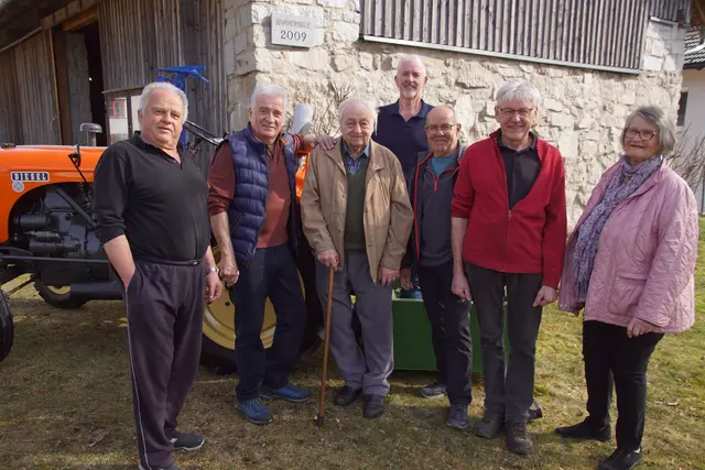 Das Arbeitsteam rund um Rupert Thaller, Obmann – Stellvertreter Franz Trebitsch, Rudolf Hofmann (90 Jahre), Obmann Werner Gruber, Ernst Thaller, Obmann – Stellvertreter Erwin Pusch und Frieda Pühringer.   | Foto: Helmut Eder