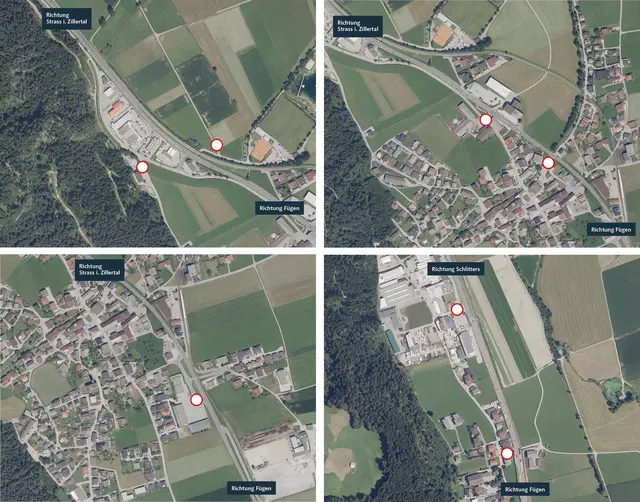 Die Fahrverbote für den Ausweichverkehr während der einspurigen Verkehrsführung. | Foto: Land Tirol