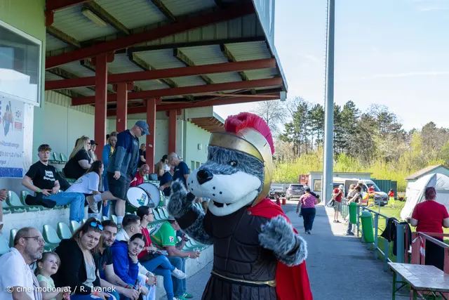 Das Maskottchen der Carnuntum Legionaries - Lupo der Legionärswolf. | Foto: cine-motion.at / R. Ivanek