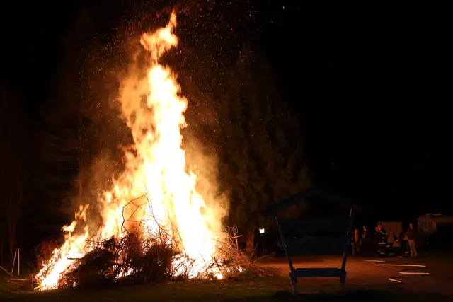 Strenge Vorsichtsmaßnahmen beim Osterfeuer des Teichsportvereins Stelzl