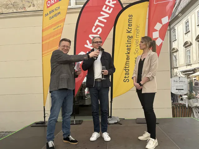 Stadtmarketing-Leiter Horst Berger, Medienpartner Ivan Gabrovec und Jeannine Würfl vom MeinBezirk Krems | Foto: sg