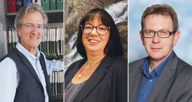 Amtsleiter Martin Brandstätter (Links) ist zuständig für Bauangelegenheiten in Rennweg. Barbara Schaider (Mitte) ist Bauamtsleiterin der Gemeinde Malta. Bauamtsleiter der Gemeinde Radenthein: Werner Hartl (Rechts). | Foto: Gemeinde Rennweg/Malta/Radenthein