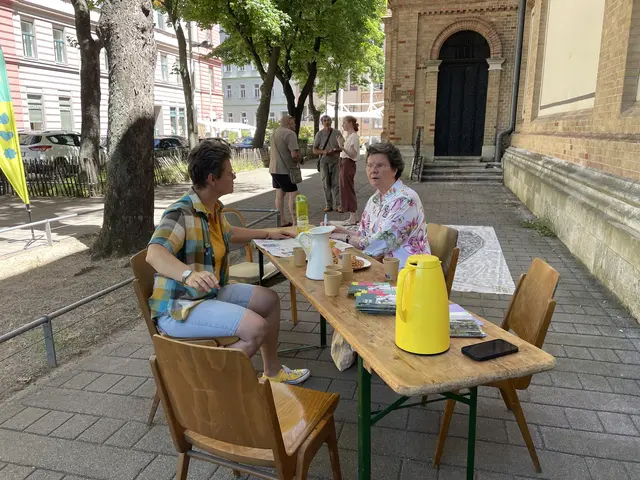 Das Grätzlcafé macht immer wieder an verschiedenen Orten in der Josefstadt Halt.  | Foto: Grätzllabor Josefstadt