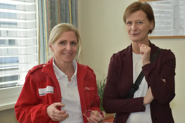 Jugendrotkreuz Bezirkstag 2026 in der Mittelschule Waldhausen.  Erste Hilfe Sieger MS Pabneukirchen 2.  Anita Steindl und Sabine Schatz. | Foto: Robert Zinterhof