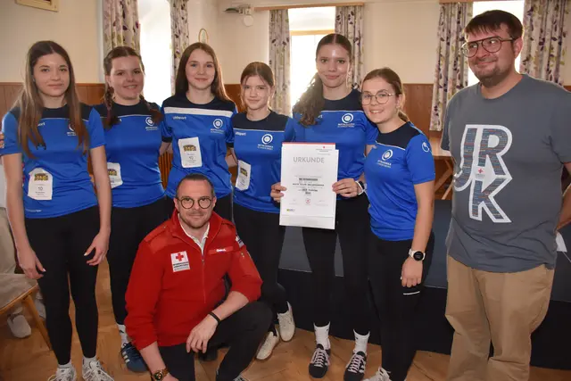 Jugendrotkreuz Bezirkstag 2026 in der Mittelschule Waldhausen. MS Schwertberg 2. im EH Bewerb.  | Foto: Robert Zinterhof