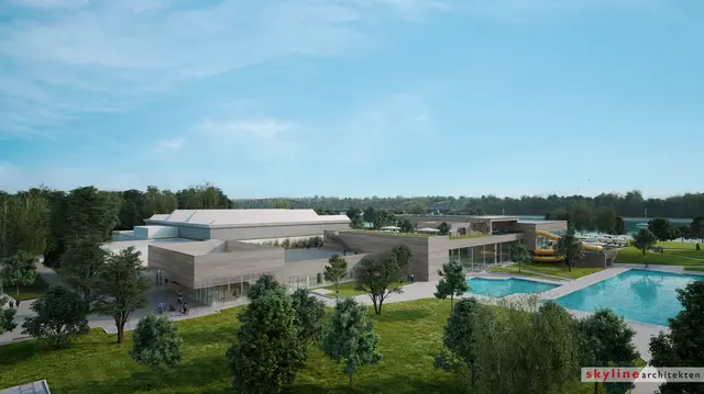 Luftbild vom Mirador, angelegt ist das Gebäude auf mehreren Ebenen | Foto: Stadt Krems