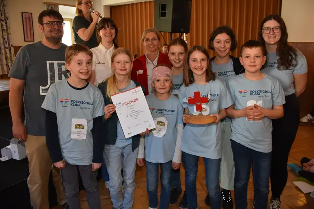 Jugendrotkreuz Bezirkstag 2026 in der Mittelschule Waldhausen. Helfi Sieger VS Klam.  | Foto: Robert Zinterhof