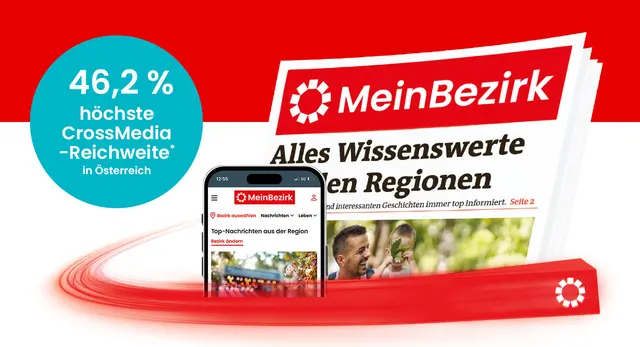 MeinBezirk mit 46,2 Prozent CrossMedia-Reichweite*
