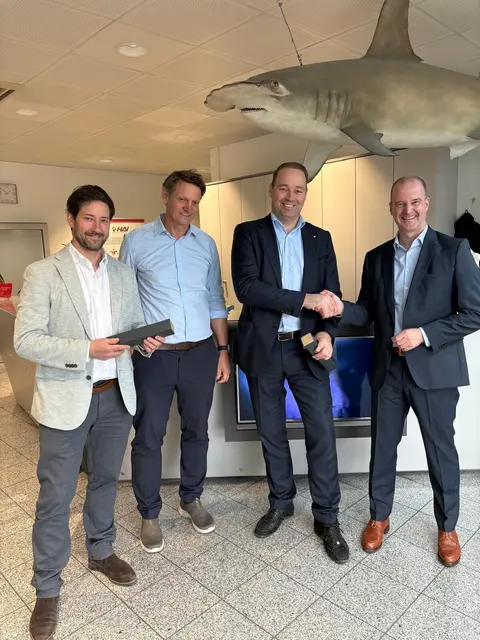 Alexander Stadlmann (Managing Partner, Hycobility), Erich Wlasak (Managing Partner, Hycobility), Rob van Gils (CEO HAI Group) und Gerhard Brecka (Managing Partner, Hycobility). | Foto: HAI