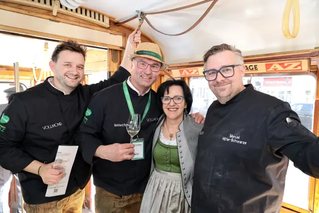 Ein kulinarischer Gipfel in der "Vollmund"-Bim | Foto: Region Graz/Harry Schiffer