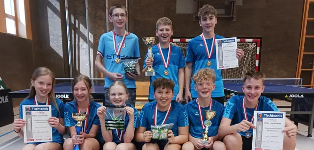 Die erfolgreichen Tischtennisspieler aus St. Leonhard bei Freistadt. | Foto: MS St. Leonhard bei Freistadt