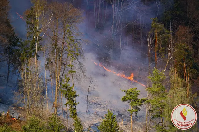 Einsatzkräfte standen Tag und Nacht im Einsatz. | Foto: Freiwillige Feuerwehr Treffen