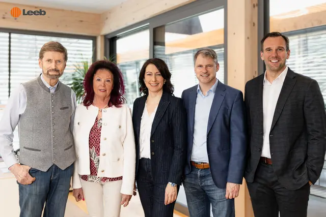 Die Protagonisten der Erfolgsgeschichte: die Seniorchefs Franz und Erika Leeb, mit der Geschäftsführung mit Roswitha und Markus Leeb sowie Alexander Ertl. | Foto: Leeb Balkone