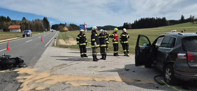 Motorradlenker bei Unfall auf B 38 schwer verletzt