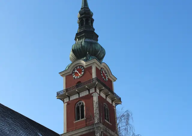 Wanderfalkenpaar nistet sich am Rieder Kirchturm ein