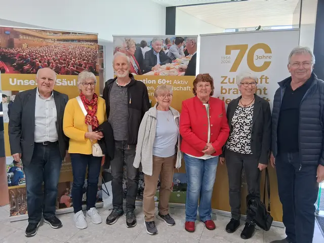 Willkommen in der Fotobox "70 Jahre Seniorenbund OÖ" wurden die Besucherinnen und Besucher der JHV 
geheißen. | Foto: Seniorenbund Neumarkt i.M.