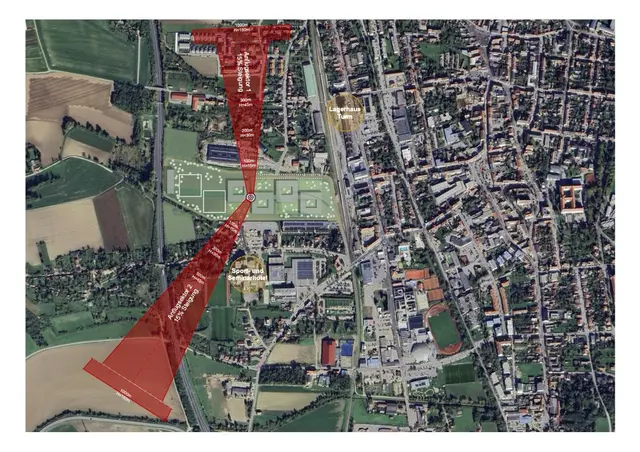 Planungen für den Hubschrauberlandeplatz | Foto: Alexandra Goll