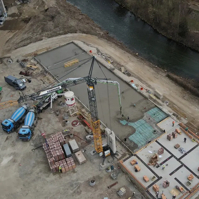 Blick von oben: Das neue Rüsthaus für die Freiwillige Feuerwehr Kindberg-Stadt im Grundriss.  | Foto: FF Kindberg-Stadt