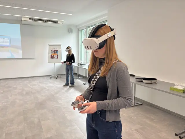 Äußerst beliebt war die Station mit VR-Brillen. | Foto: Emanuel Hasenauer
