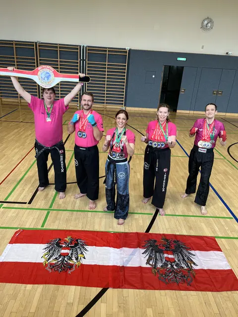 Habel, Panwinkler, Kargl, Scholz, Stangl (von links) | Foto: ASKÖ Kickboxclub Steyr