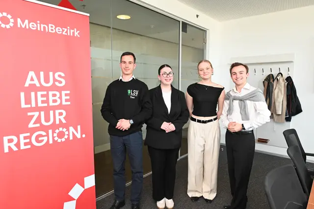 Das Team der Landesschülervertretung: Theodor Lackner (AHS), Sandra Nisic (BMHS), Lätizia Stöger (AHS), Alexander Hirtzi (AHS), | Foto: Alois Lipp/MeinBezirk