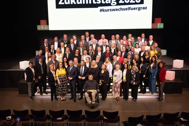 Bunte Palette: Das sind die Kandidatinnen und Kandidaten der Grazer ÖVP. | Foto: Benjamin Gasser