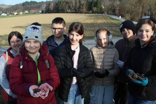 Schüler der MS Persenbeug retteten Amphibien am Fürholzteich