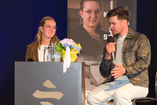 Das Geschwisterpaar Juliana Hain und Daniel Hain, beide sind von Beruf Steinmetztechniker. | Foto: Alfred Hofer