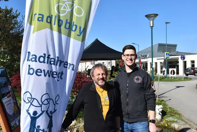 Radbeauftragter Ernst Reischauer zusammen mit Gemeinderat David Brandl | Foto: Michaela Müller