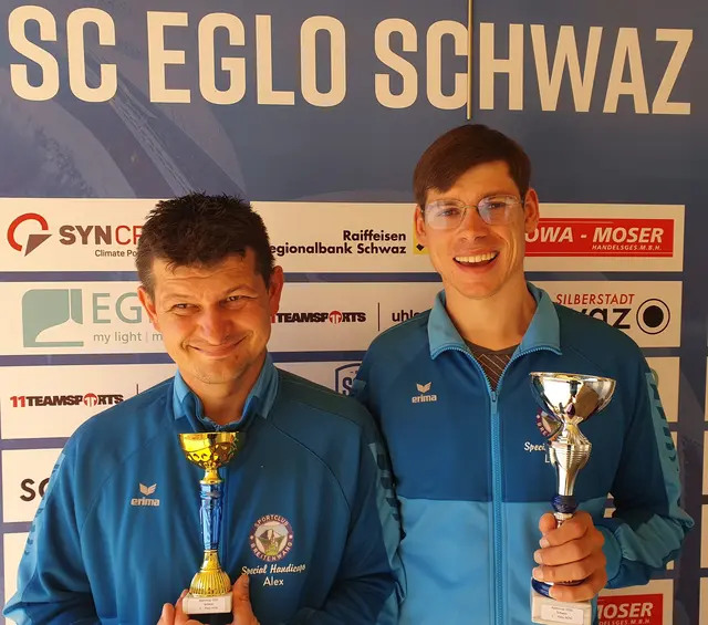 Stockerlplätze für Stütz und Haissl beim Bahnlauf in Schwaz