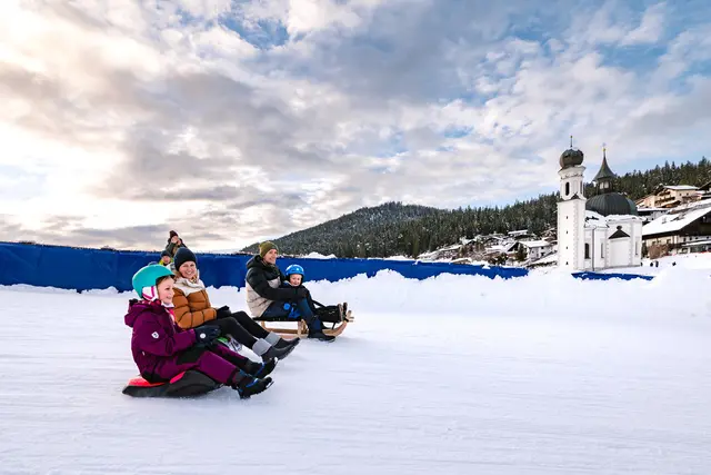 Eine beschneite Rodelbahn soll als weiteres Angebot für das Seefelder Plateau forciert werden.  | Foto: TVB Seefeld
