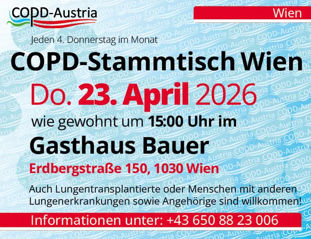 COPD Stammtisch in Wien am 23. April