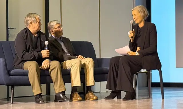 Talk mit Dagmar Grohmann: Toni Zimmermann (re.) und Sepp Nagl (Skiklub Axams) | Foto: AMG
