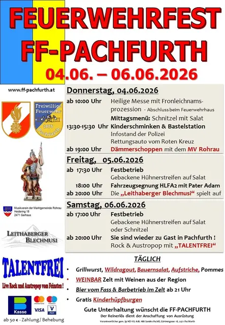 Feuerwehrfest der FF Pachfurth (04.06. - 06.06.26)