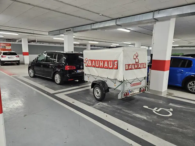 Mit Anhänger Behindertenparkplatz blockiert